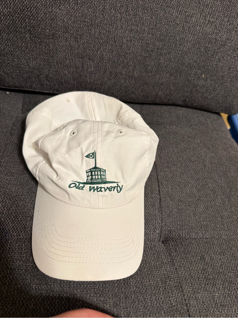 (Dingy) Old Waverly White Logo Baseball Cap